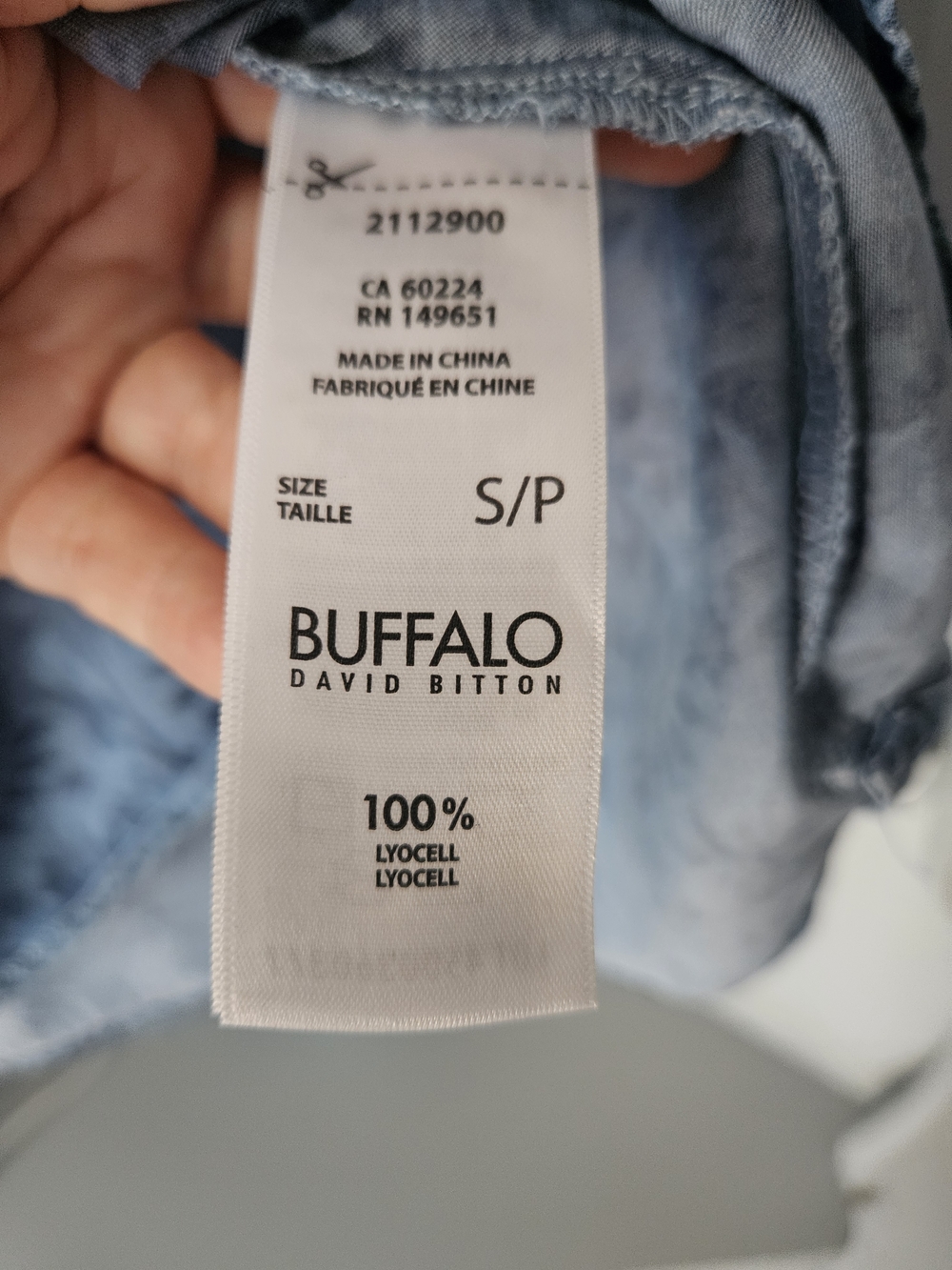 Buffalo David Bitton Blue Floral Sleeveless Denim Button-Down Size Small - Picture 4 of 6